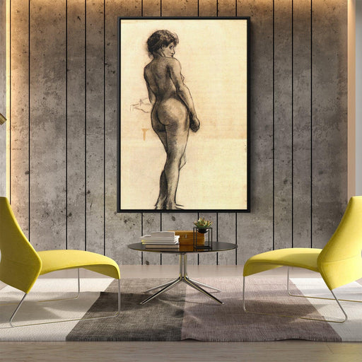 Standing Female Nude Seen from the Back by Vincent van Gogh - Canvas Artwork