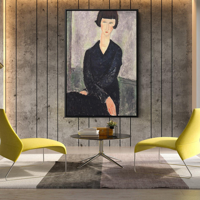 The Black Dress by Amedeo Modigliani - Canvas Artwork