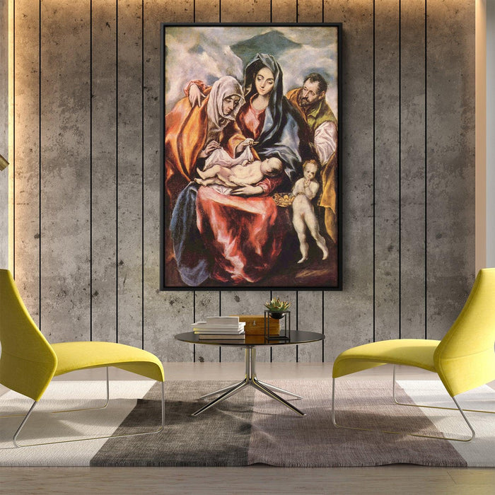 The Holy Family with St. Anne and the Young St. John the Baptist by El Greco - Canvas Artwork