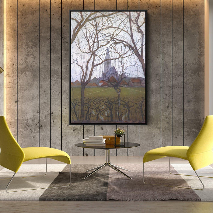 Village Church by Piet Mondrian - Canvas Artwork