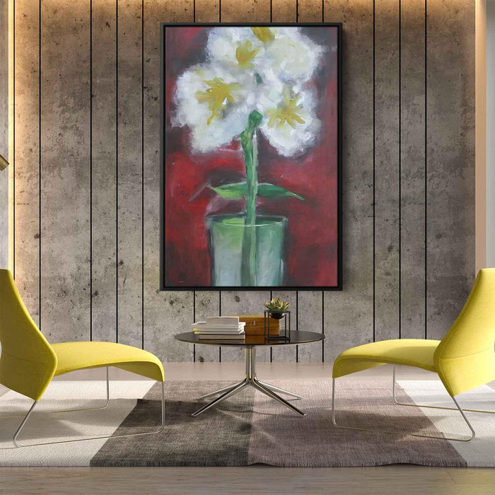 White Abstract Flower #203 - Kanvah