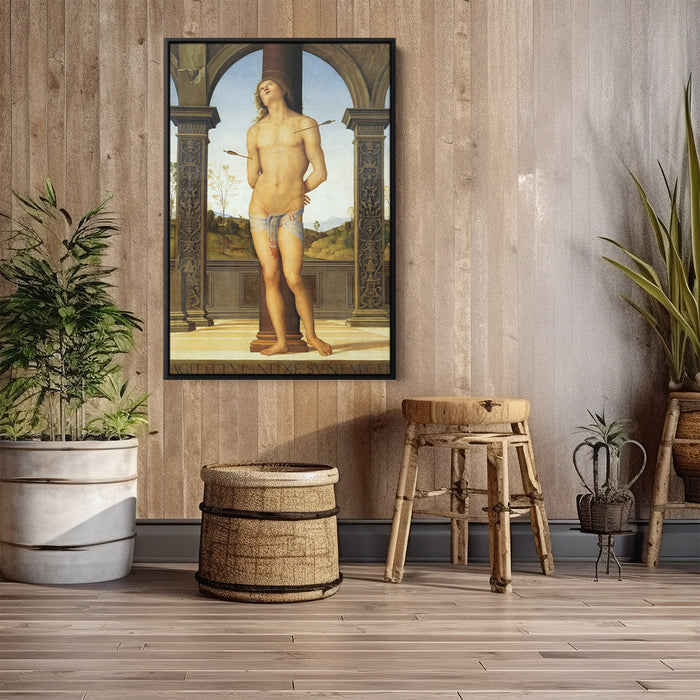 St. Sebastian tied to a Column by Pietro Perugino - Canvas Artwork