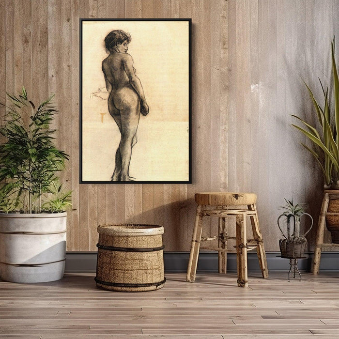 Standing Female Nude Seen from the Back by Vincent van Gogh - Canvas Artwork