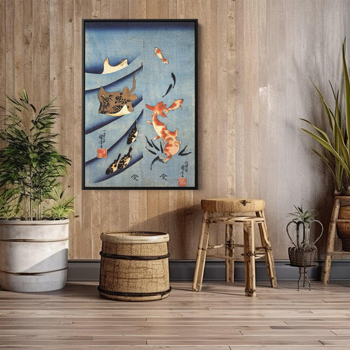 Stingrays by Utagawa Kuniyoshi - Canvas Artwork