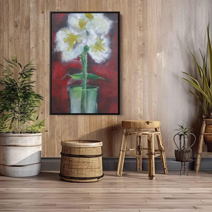 White Abstract Flower #203 - Kanvah