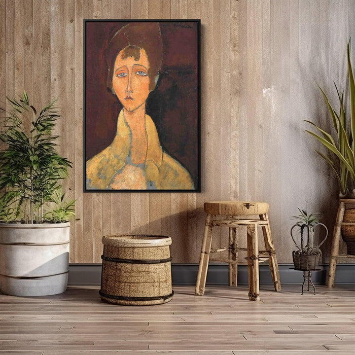 Woman with White Coat by Amedeo Modigliani - Canvas Artwork