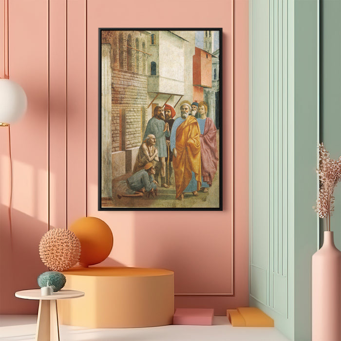 St.Peter Healing the Sick with His Shadow by Masaccio - Canvas Artwork