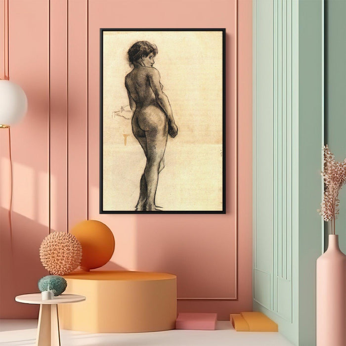 Standing Female Nude Seen from the Back by Vincent van Gogh - Canvas Artwork