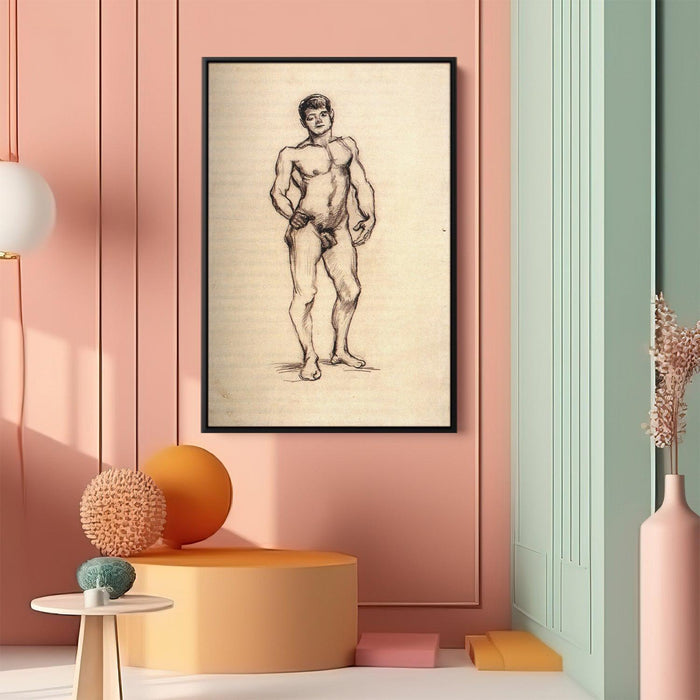 Standing Male Nude Seen from the Front by Vincent van Gogh - Canvas Artwork