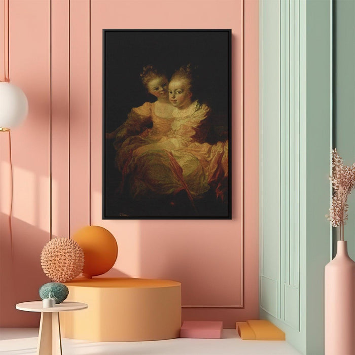 Two sisters by Jean-Honore Fragonard - Canvas Artwork