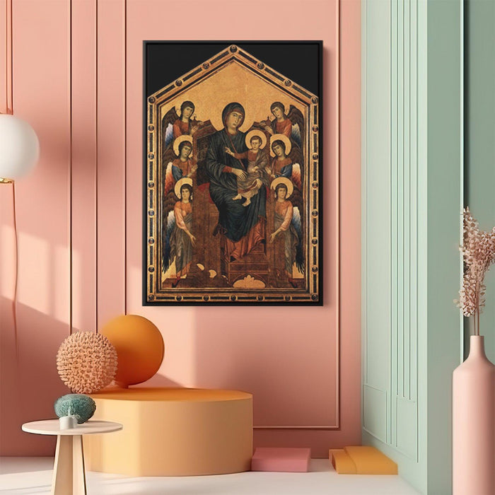 Virgin Enthroned with Angels by Cimabue - Canvas Artwork