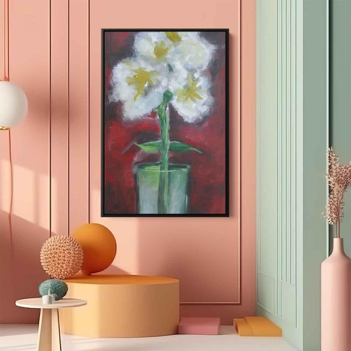 White Abstract Flower #203 - Kanvah