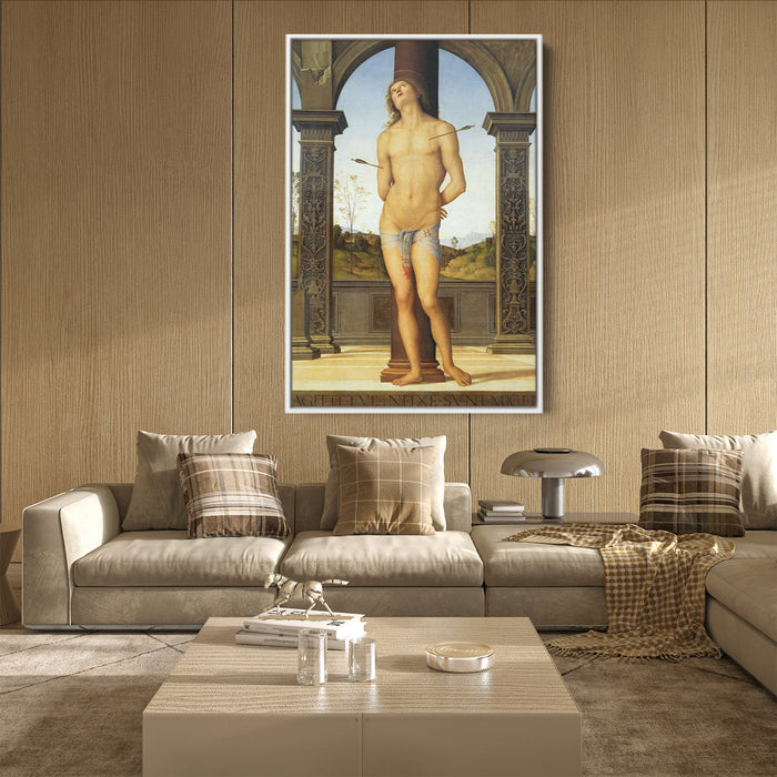 St. Sebastian tied to a Column by Pietro Perugino - Canvas Artwork