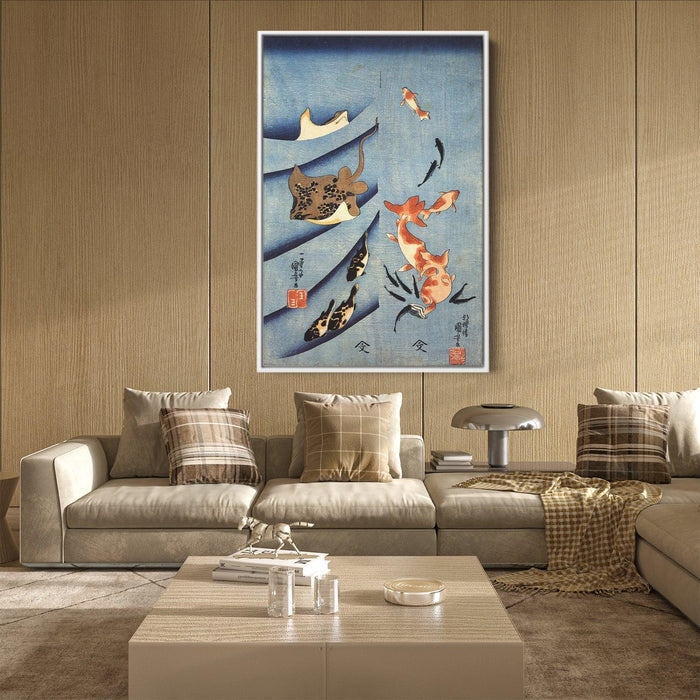Stingrays by Utagawa Kuniyoshi - Canvas Artwork