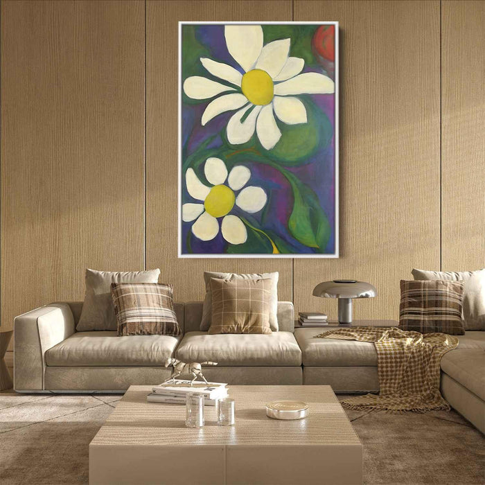 White Abstract Flower #202 - Kanvah