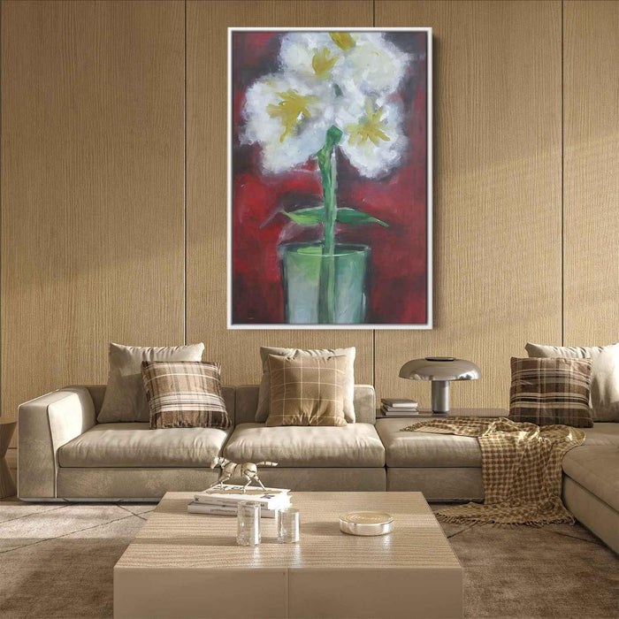 White Abstract Flower #203 - Kanvah