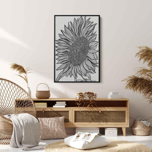 Line Art Sunflower #207 - Kanvah
