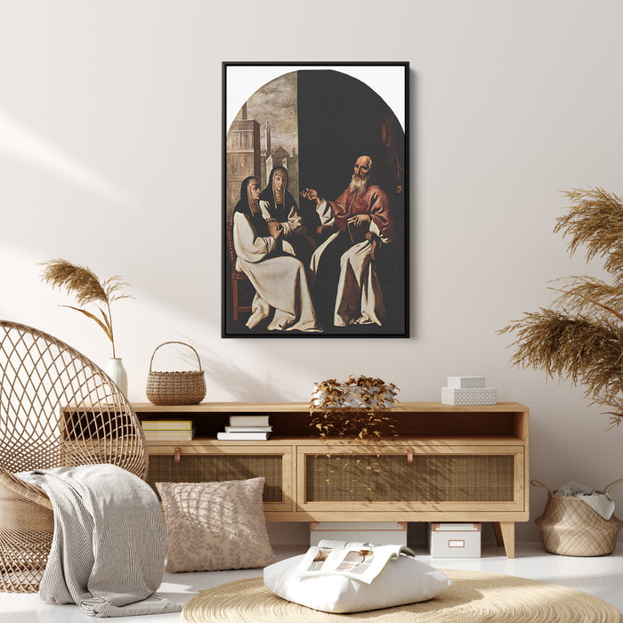 St. Jerome with St. Paula and St. Eustochium by Francisco de Zurbaran - Canvas Artwork