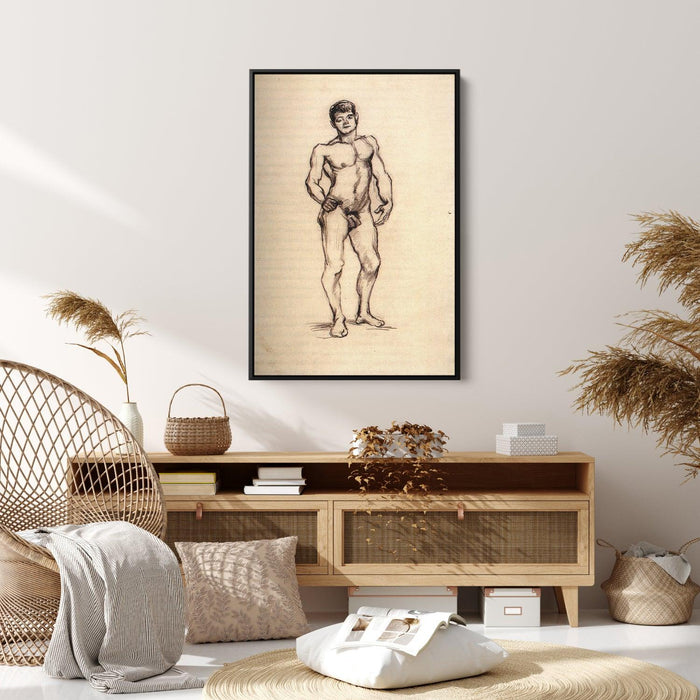 Standing Male Nude Seen from the Front by Vincent van Gogh - Canvas Artwork