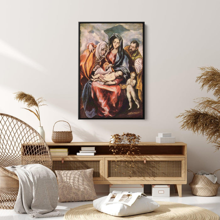 The Holy Family with St. Anne and the Young St. John the Baptist by El Greco - Canvas Artwork