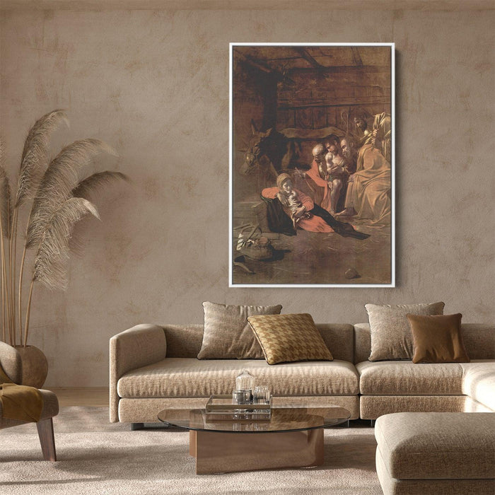 Adoration of the Shepherds by Caravaggio - Canvas Artwork