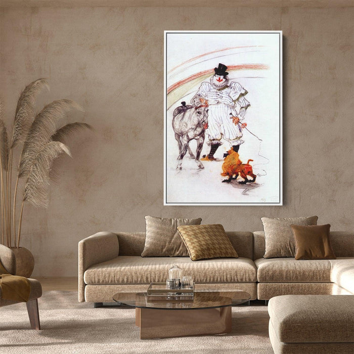 At the circus, horse and monkey dressage by Henri de Toulouse-Lautrec - Canvas Artwork