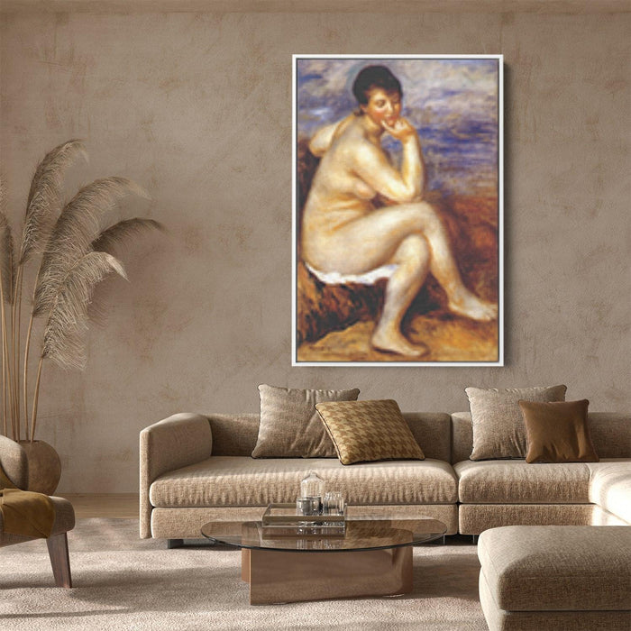 Bather with a rock by Pierre-Auguste Renoir - Canvas Artwork