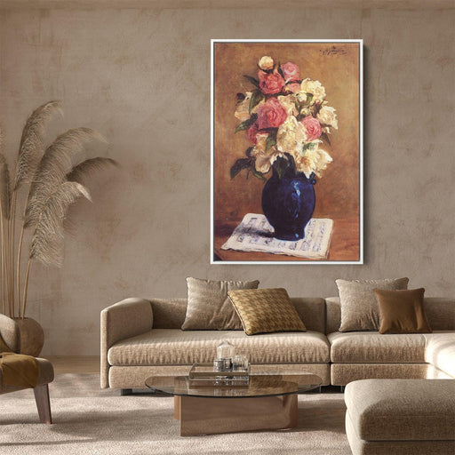 Bouquet of Peonies on a Musical Score by Paul Gauguin - Canvas Artwork
