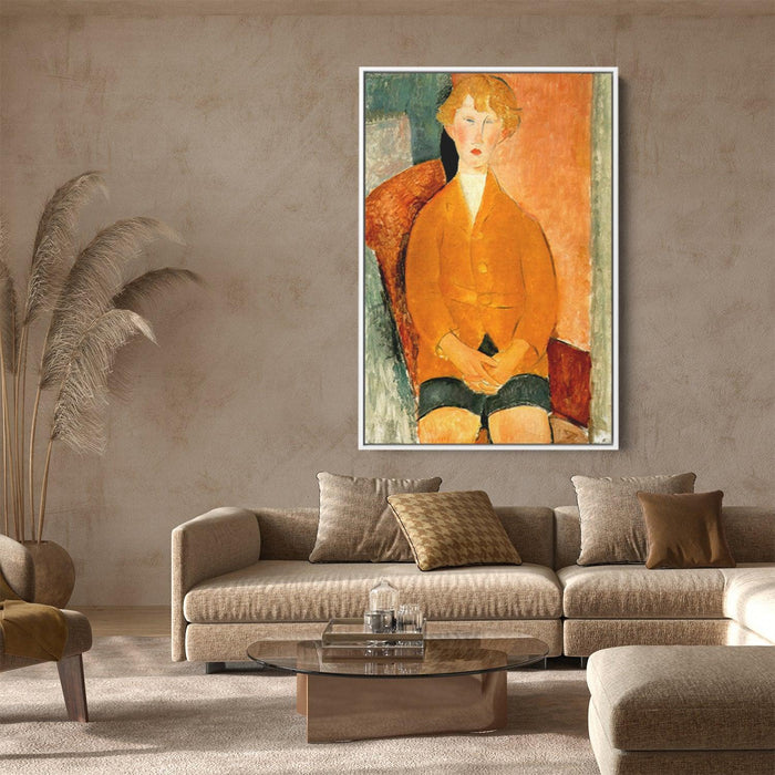 Boy in Shorts by Amedeo Modigliani - Canvas Artwork