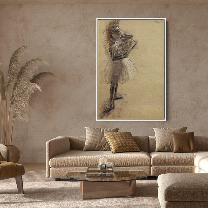 Dancer with a Fan by Edgar Degas - Canvas Artwork