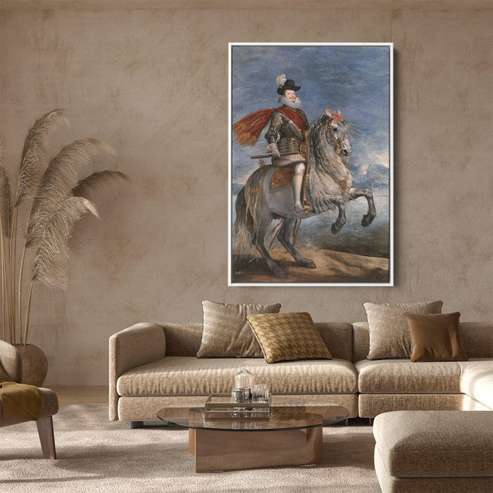 Equestrian Portrait of Philip III by Diego Velazquez - Canvas Artwork