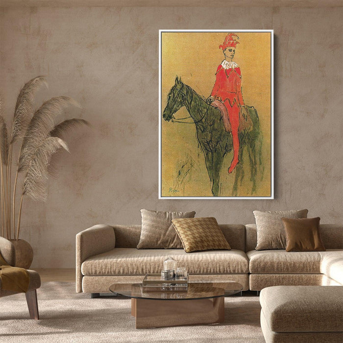Harlequin on the horseback by Pablo Picasso - Canvas Artwork
