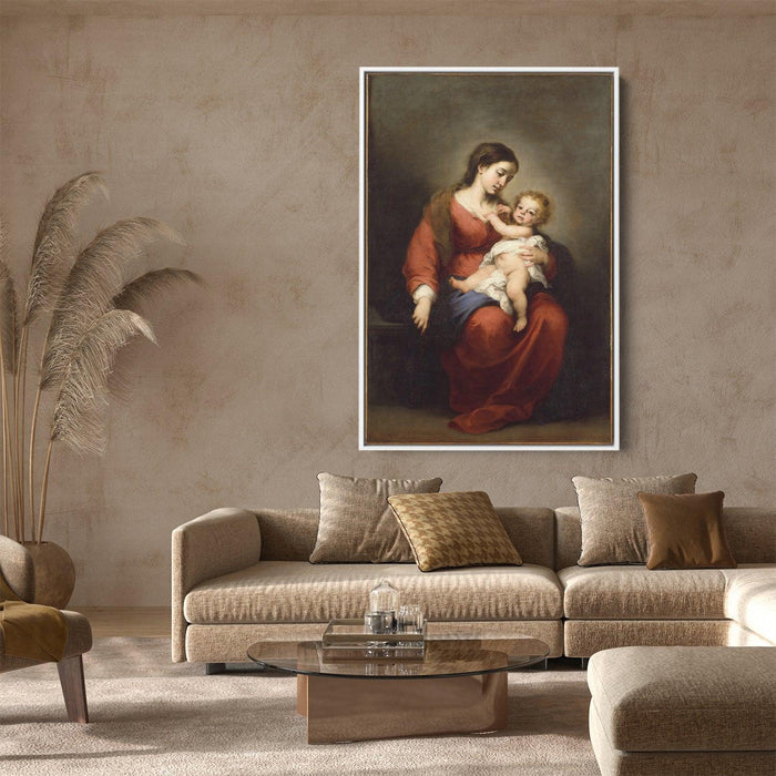 Virgin and Child by Bartolome Esteban Murillo - Canvas Artwork