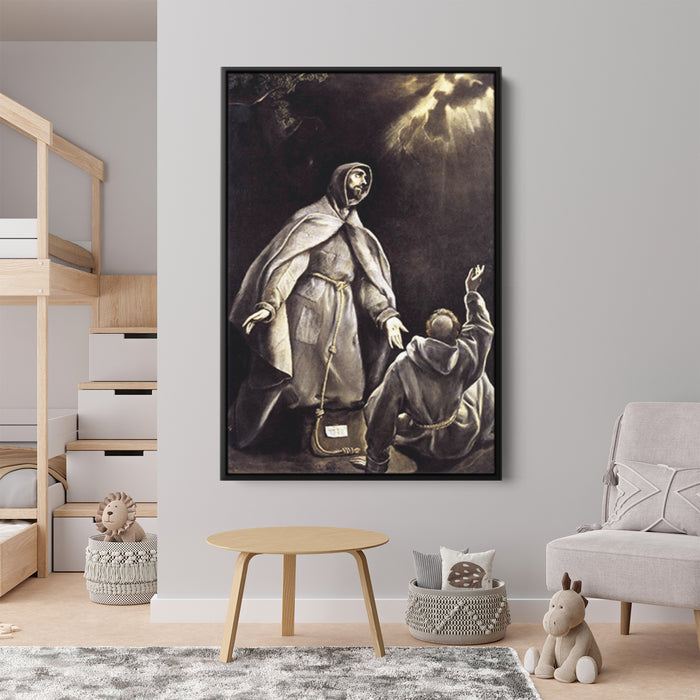 St Francis's vision of the flaming torch by El Greco - Canvas Artwork