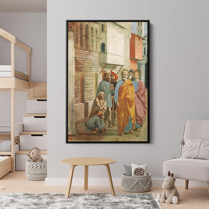 St.Peter Healing the Sick with His Shadow by Masaccio - Canvas Artwork