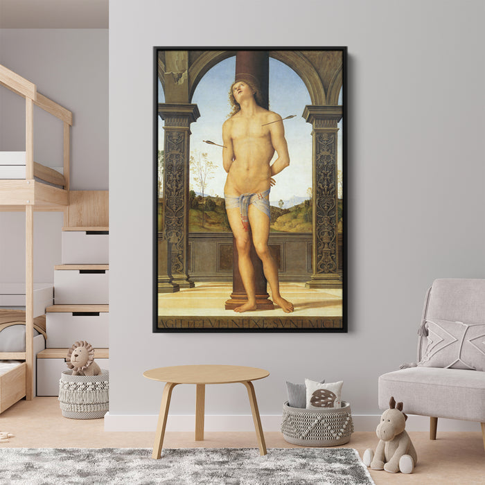 St. Sebastian tied to a Column by Pietro Perugino - Canvas Artwork