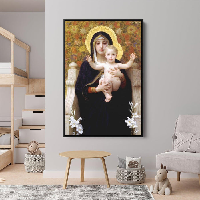 The Madonna of the Lilies by William-Adolphe Bouguereau - Canvas Artwork