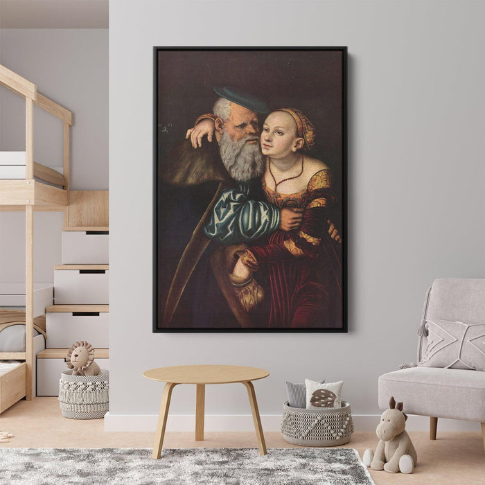 The old man in love by Lucas Cranach the Elder - Canvas Artwork