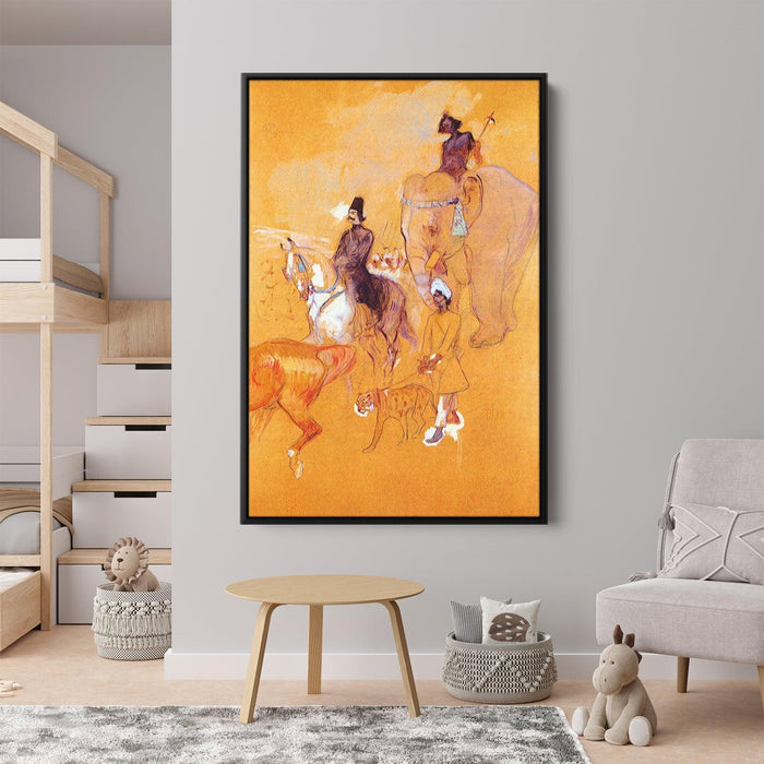 The Procession of the Raja by Henri de Toulouse-Lautrec - Canvas Artwork