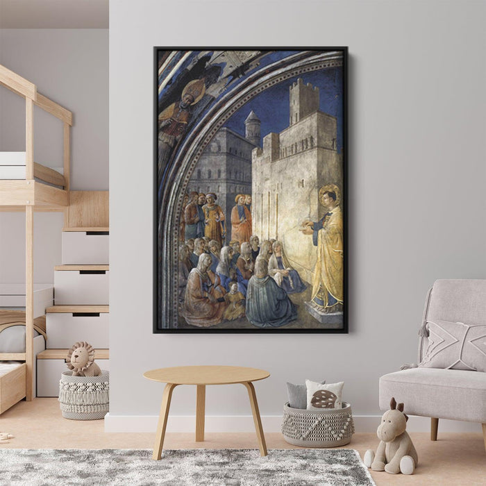 The Sermon of St. Stephen by Fra Angelico - Canvas Artwork