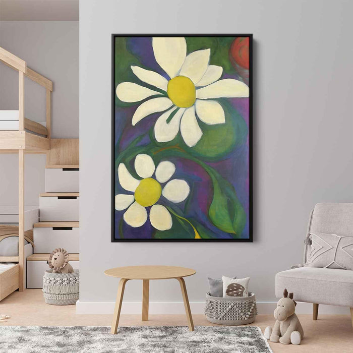 White Abstract Flower #202 - Kanvah