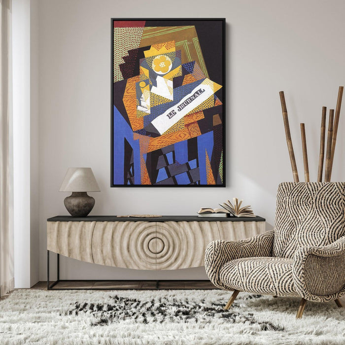 Newspaper and Fruit Dish by Juan Gris - Canvas Artwork