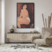 Nude seating on a sofa by Amedeo Modigliani - Canvas Artwork