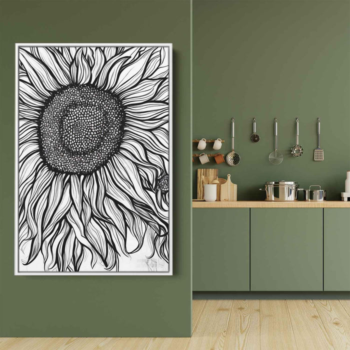 Line Art Sunflower #224 - Kanvah
