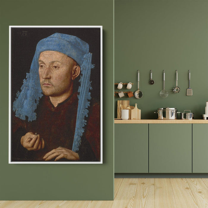 Man in a Blue Turban by Jan van Eyck - Canvas Artwork