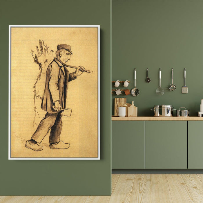 Man with a Sack of Wood by Vincent van Gogh - Canvas Artwork