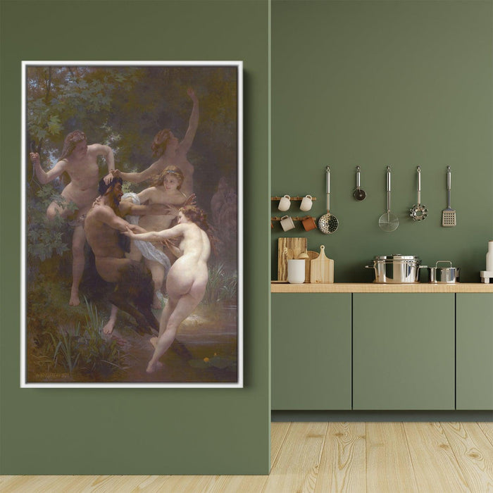 Nymphs and Satyr by William-Adolphe Bouguereau - Canvas Artwork