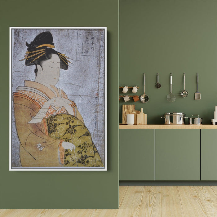 Oiran Hanaogi by Kitagawa Utamaro - Canvas Artwork