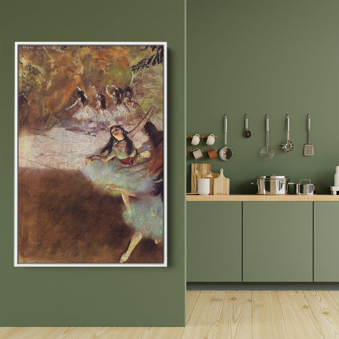 On the Stage by Edgar Degas - Canvas Artwork
