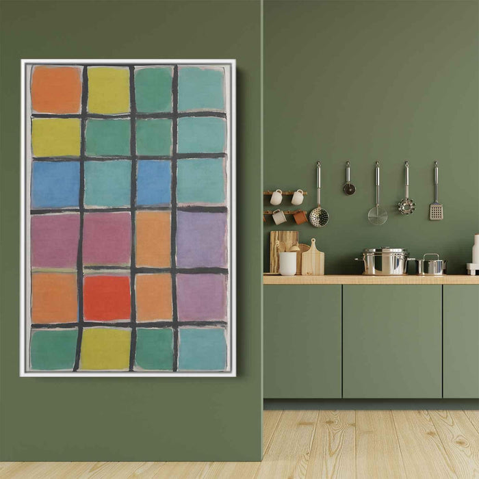 Pastel Bauhaus Squares #215 - Kanvah